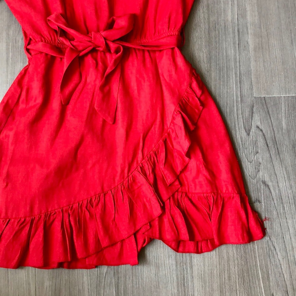 Adorable F21 Red Ruffle Mini Dress - Picture 6 of 8